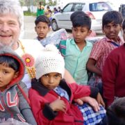 Paul Holroyd with the children in Kodaikanal