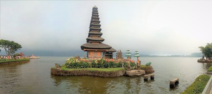 Serene temple in the middle of a lake, North Bali